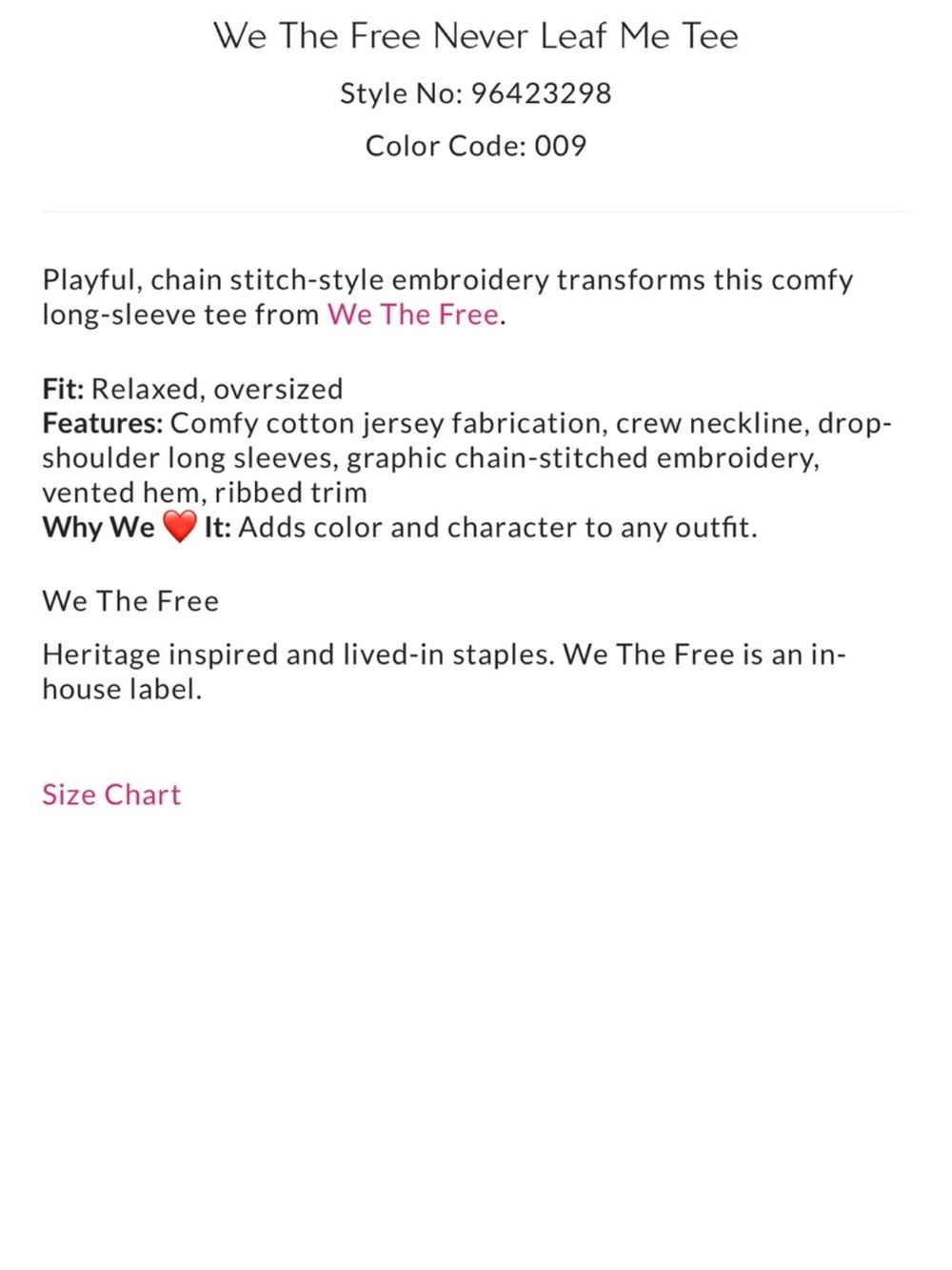 Free People We the Free Never Leaf Me Tee - Picture 5 of 6